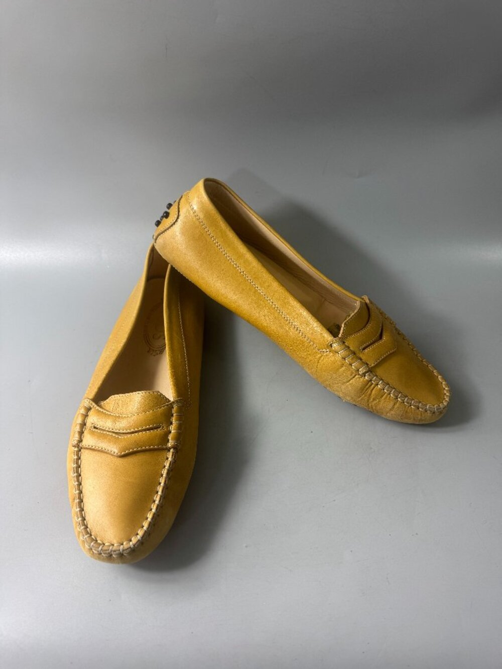 Tod's Gommino Tan Leather Loafers, Size 9 1/2